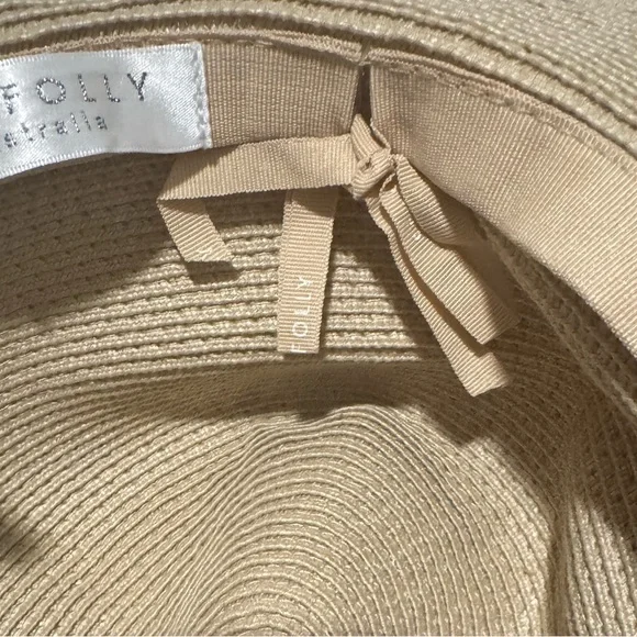 NWT Seafolly Stylish Australia Tan Straw Hat with Tassel